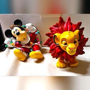 A pair of vintage Disney ornaments